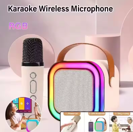 Mini Bluetooth Speaker + 2 Mics